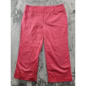 Vintage 90s A. Byer Pants Womens 13 Juniors Pink High Rise Cuffed Capri Chino